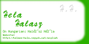 hela halasz business card